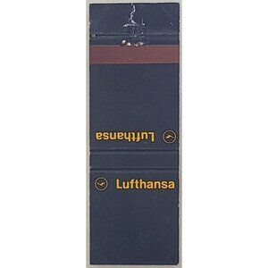 Lufthansa Made in Germany Vintage Airline Logo Blue Matchbook